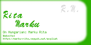 rita marku business card